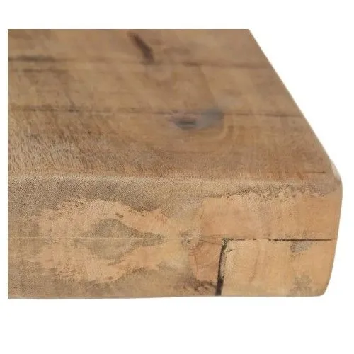 Table à manger carré en bois de manguier et fer noir 130x76cm MESA