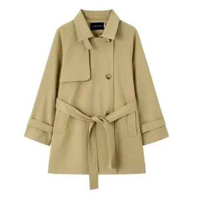 Trench classique avec ceinture pour femme