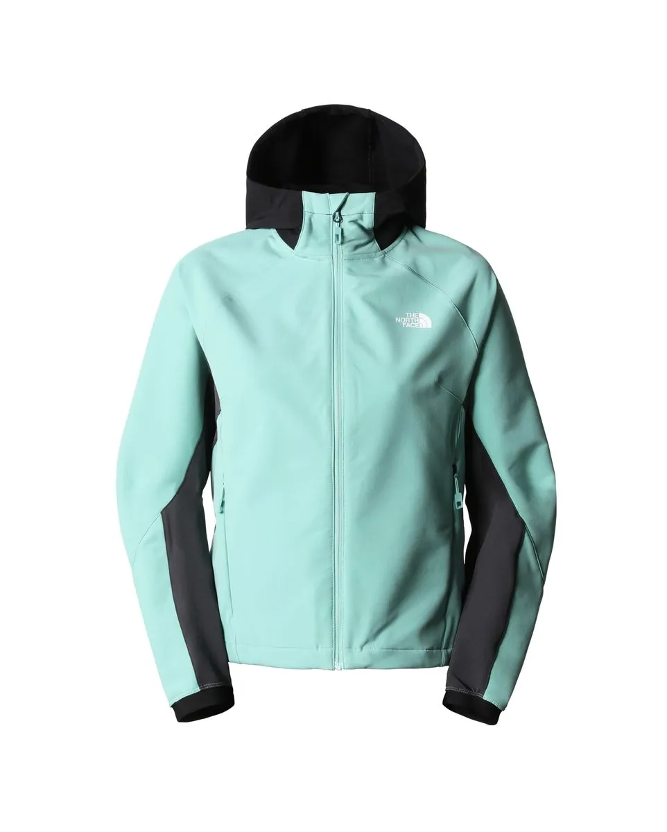 Veste manches longues Femme W AO SOFTSHELL HOODIE Bleu