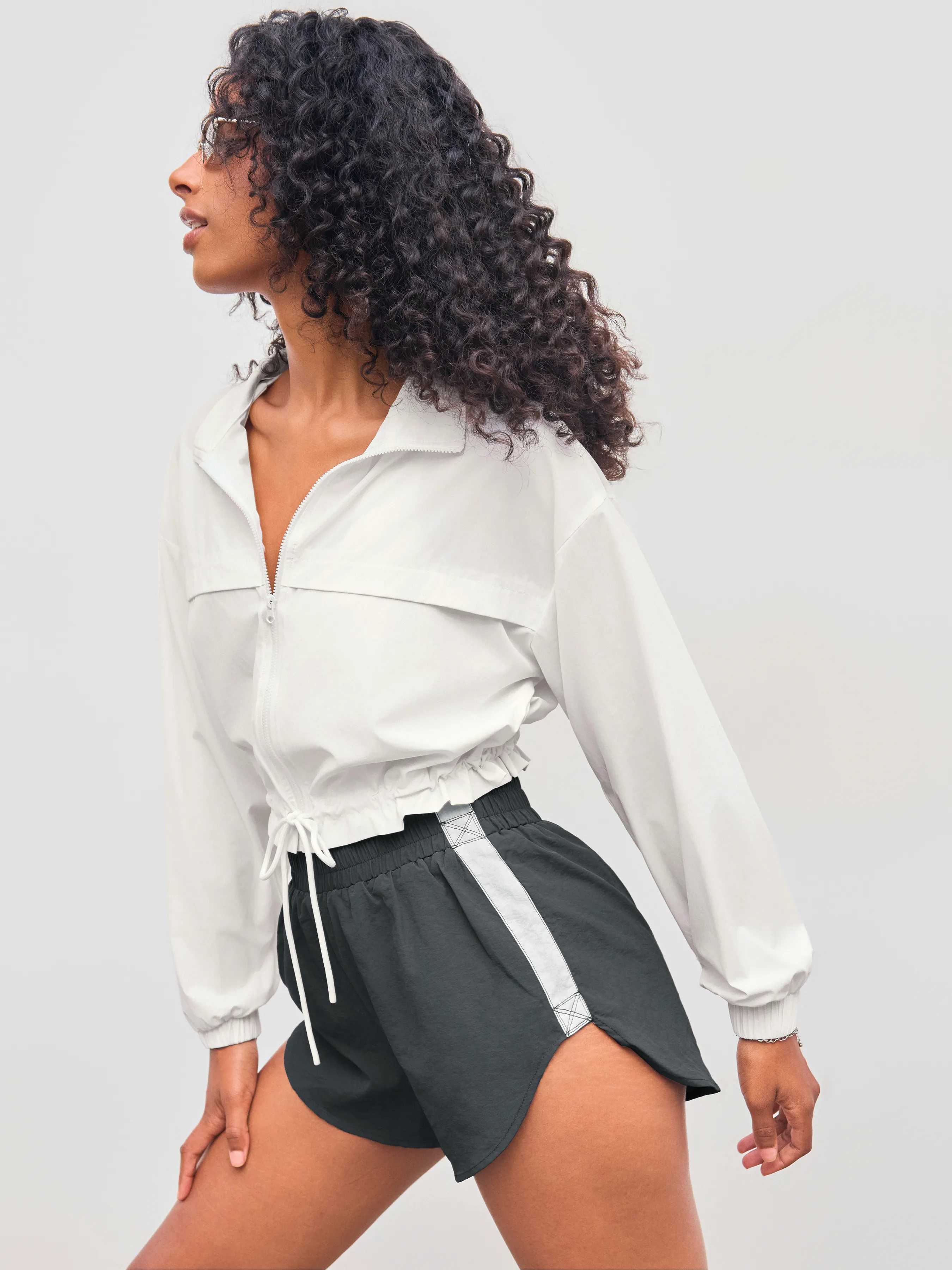Veste à capuche zippée anti-UV unie