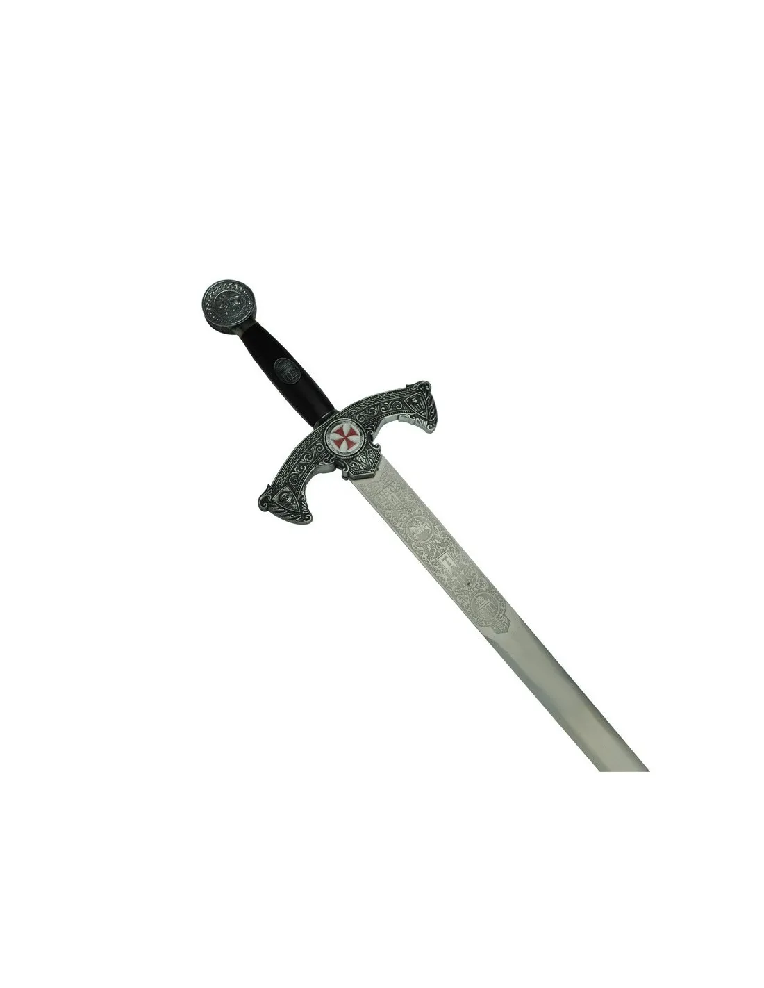 Épée templière rustique, décorée ⚔️ Boutique Épées